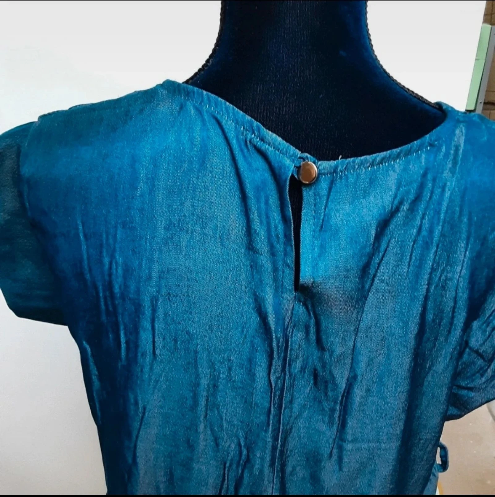 Lange blauwe jurk Made in Italy voor dames maat 38/ 40 – photo 8